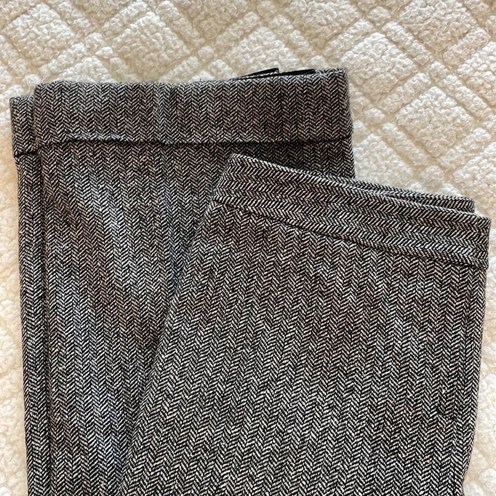 Ann Taylor LOFT black wool wide leg lined dress pants trousers - Size 8